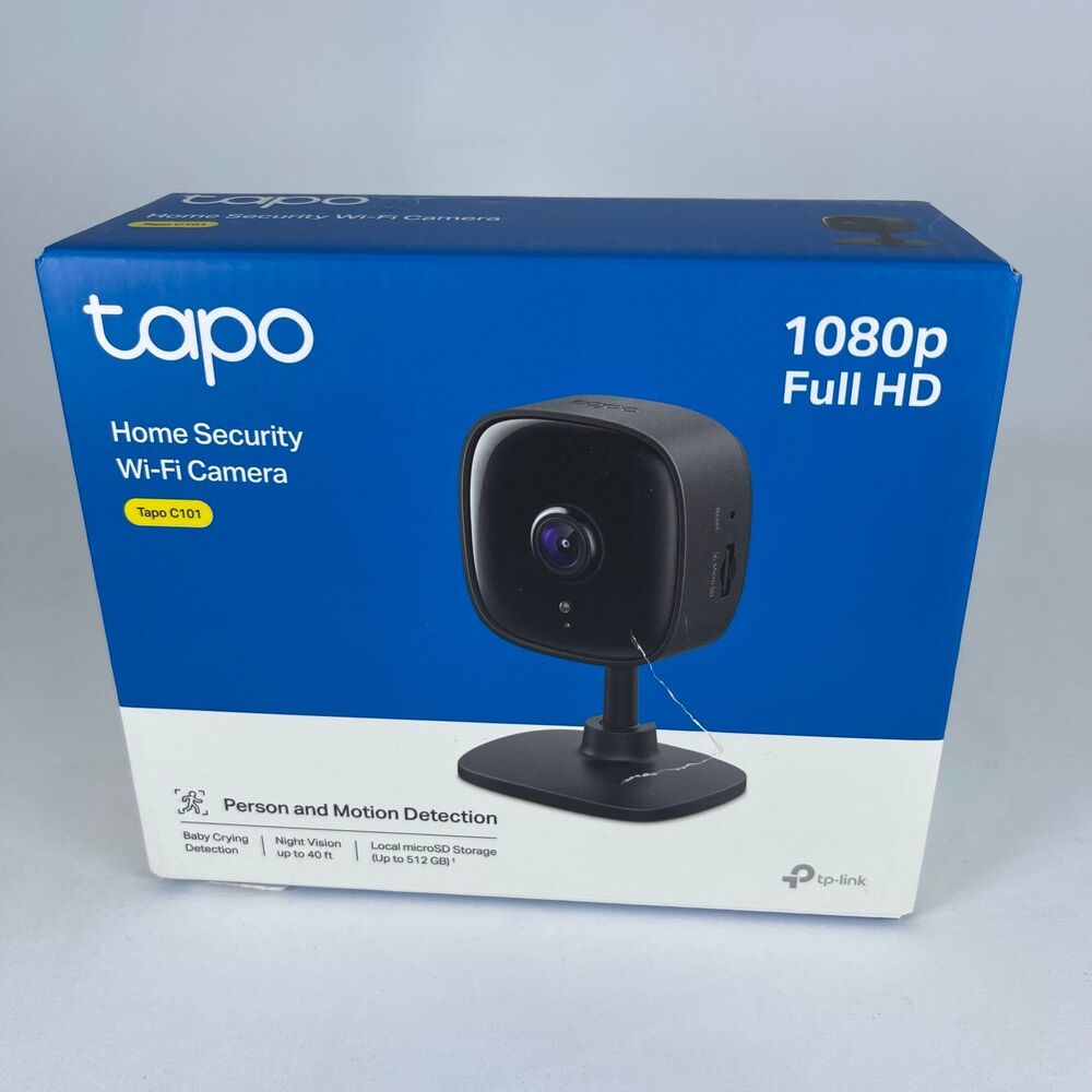 Tapo C101 Security Camera 1080P Indoor Baby Pet Monitor Night Vision Black | NEW